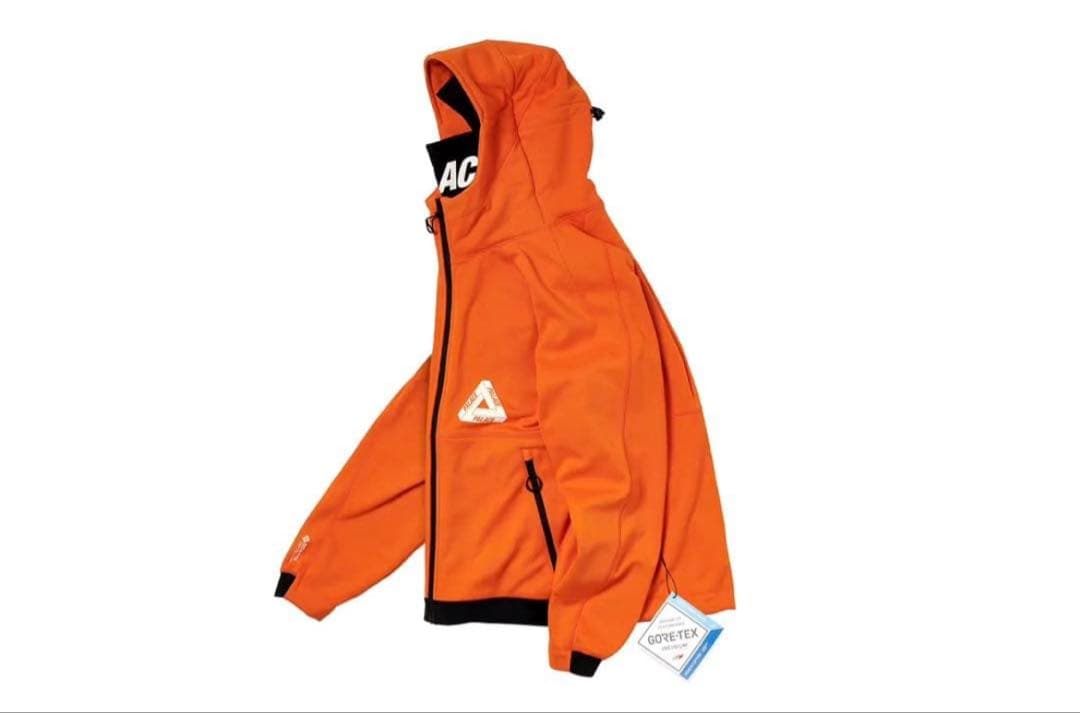 美品PALACE ゴアテックス　マスクド　ソフトシェル　ジャケット　オレンジ　L