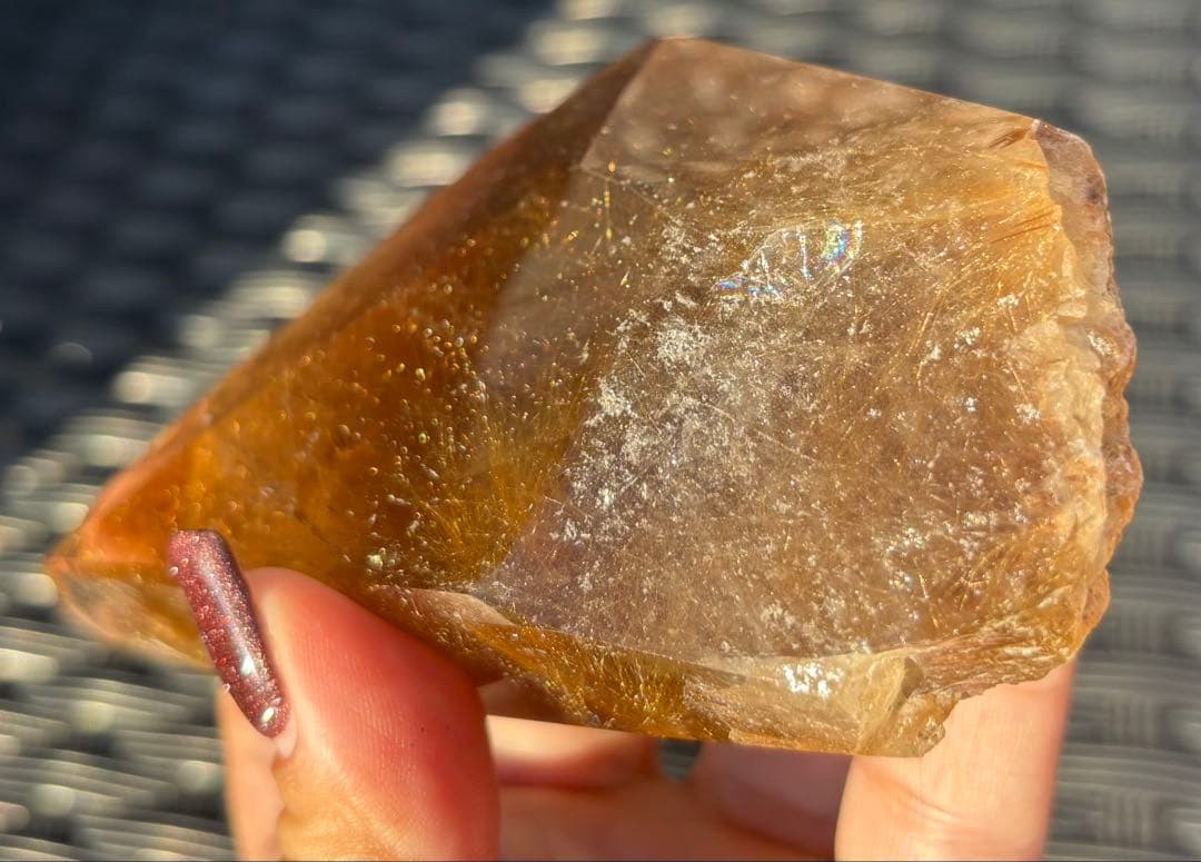 【天然石】ゴールドルチルクウォーツ　タイタンルチルクウォーツ⑤