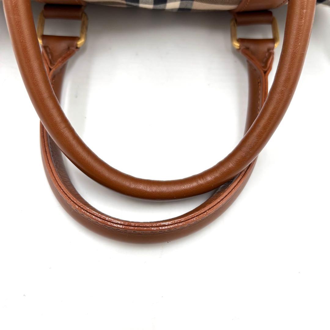 【極美品】バーバリー ハンドバッグ ノバチェック シャドーホース ボストン