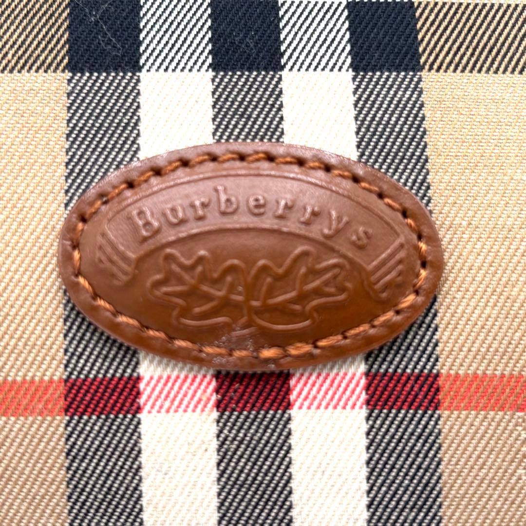 【極美品】バーバリー ハンドバッグ ノバチェック シャドーホース ボストン