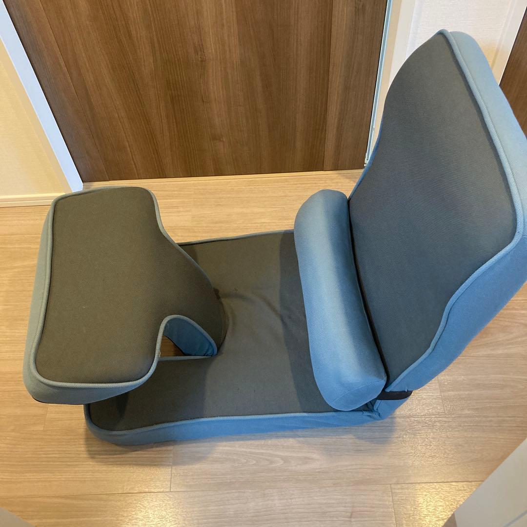 リクライニング座椅子 グレー アームレスト付き