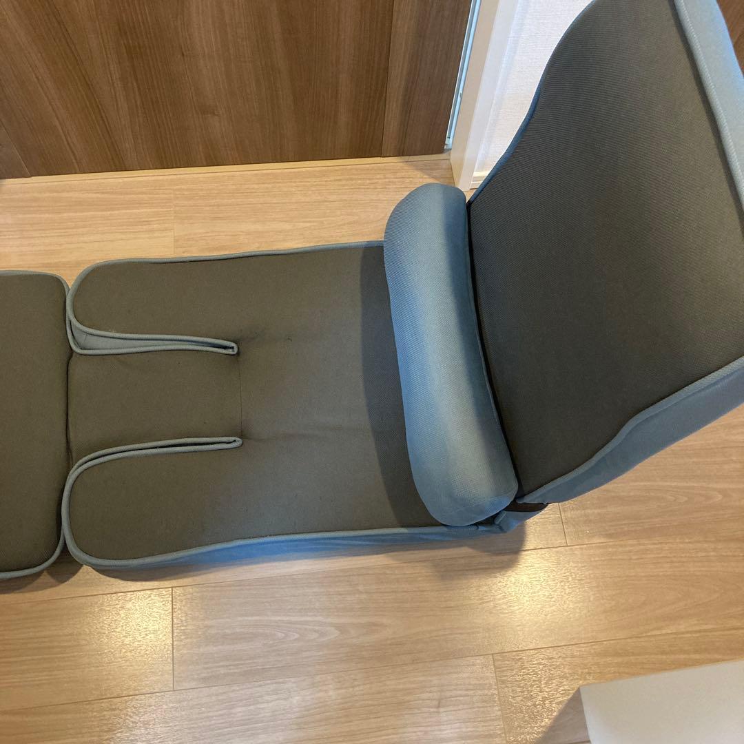 リクライニング座椅子 グレー アームレスト付き