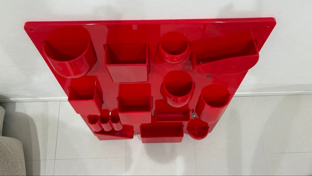 Uten.Silo II Red ウーテンシロ2 ウォールシェルフ 壁掛けラック