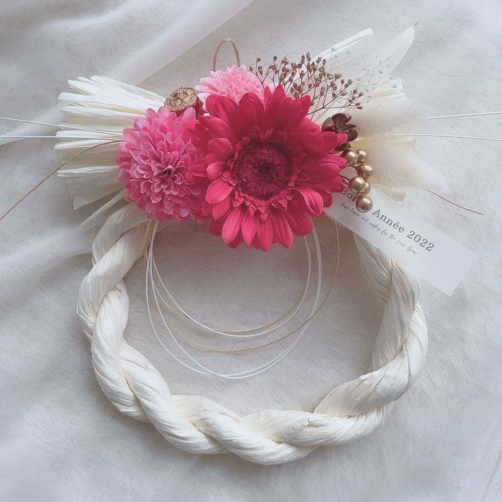 しめ縄　しめ縄飾り　ナチュラル　しめなわ　リース