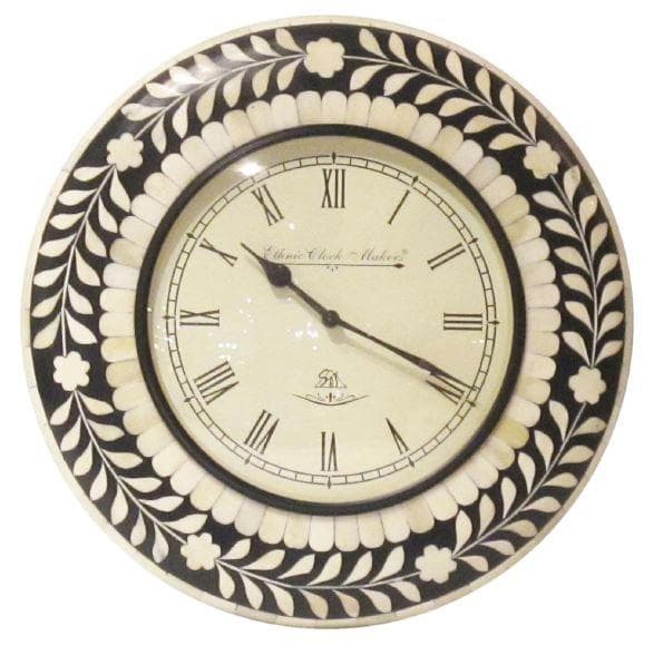 ウォールクロック 壁掛け時計 ホワイト ブラック 306014