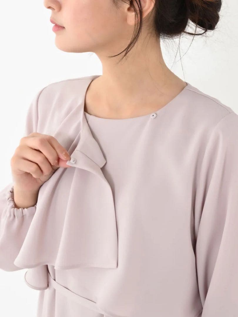 cahoさんコラボソフトドビーアシメラッフルワンピース regular