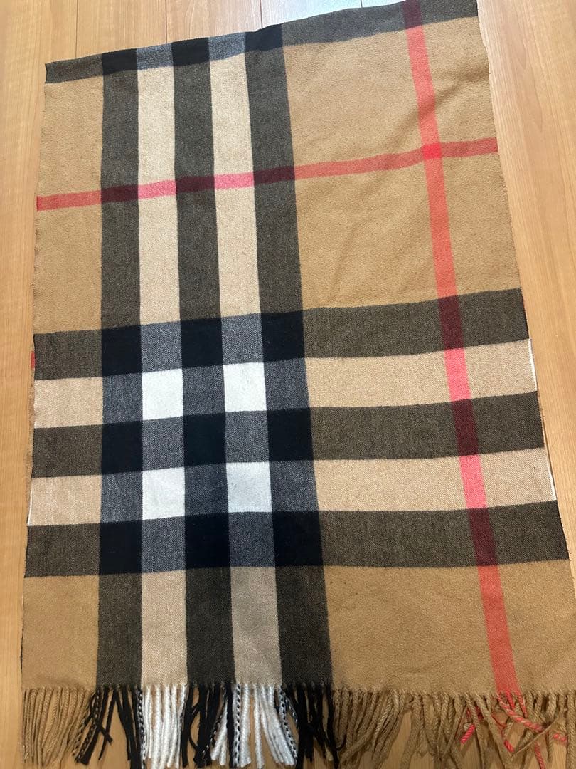 BURBERRY チェック柄マフラー カシミヤ&シルク