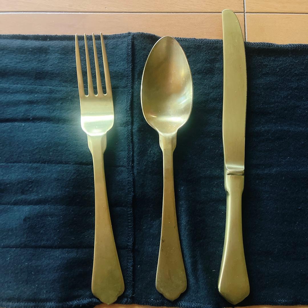 Astier de Villatte カトラリーセット マットゴールド 2セット