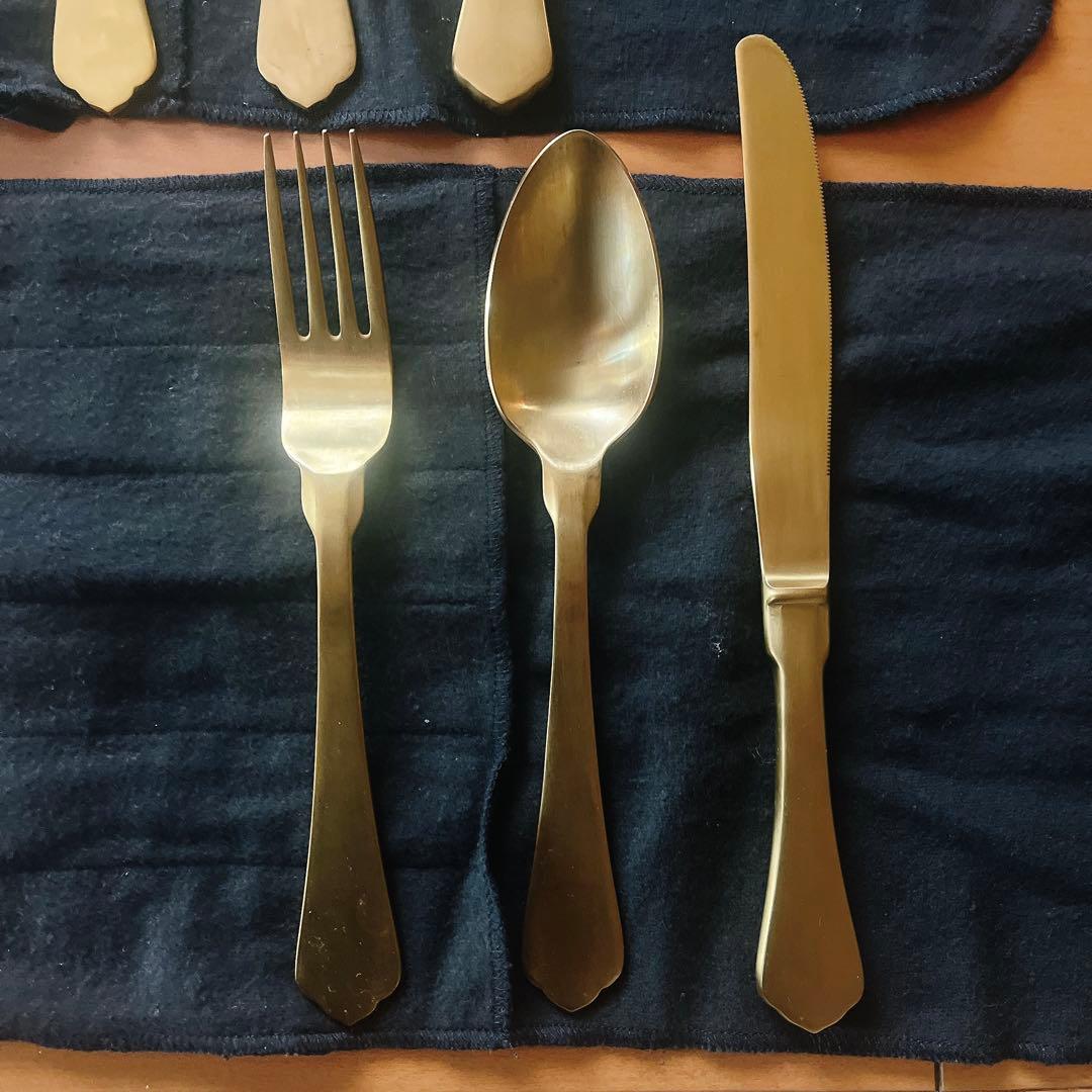 Astier de Villatte カトラリーセット マットゴールド 2セット