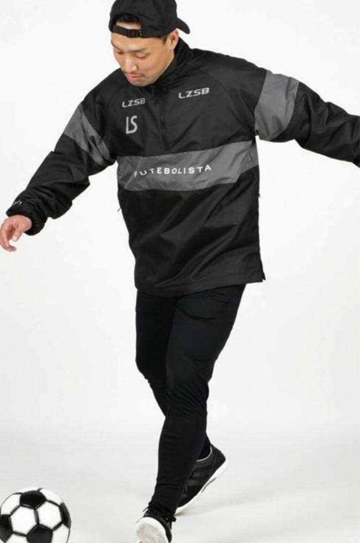 【LUZ e SOMBBRA】中綿ハーフジップピステ XL ブラック×グレー