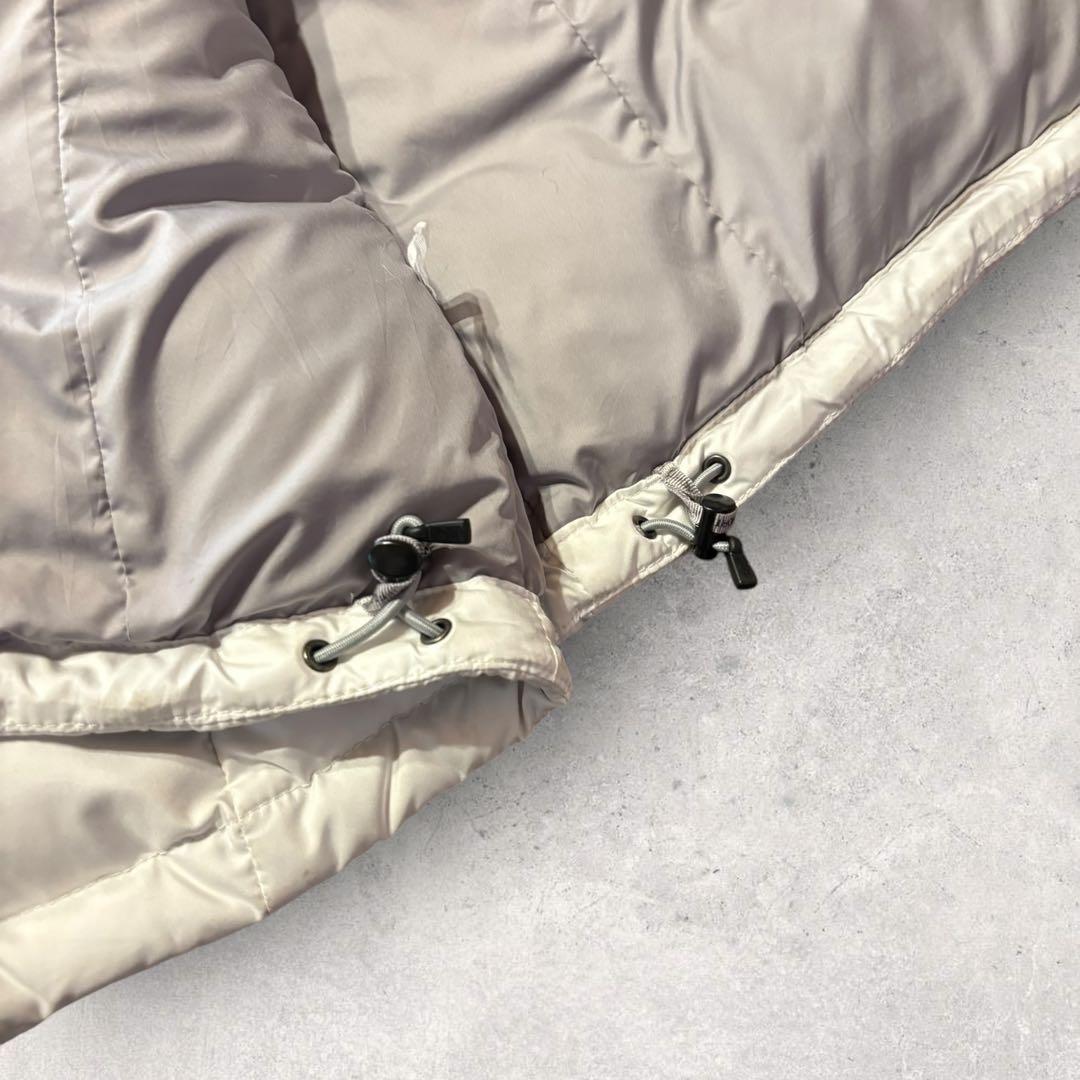 【ザ・ノースフェイス】ヌプシ　ダウンベスト　700 M 白　刺繍ロゴ　g