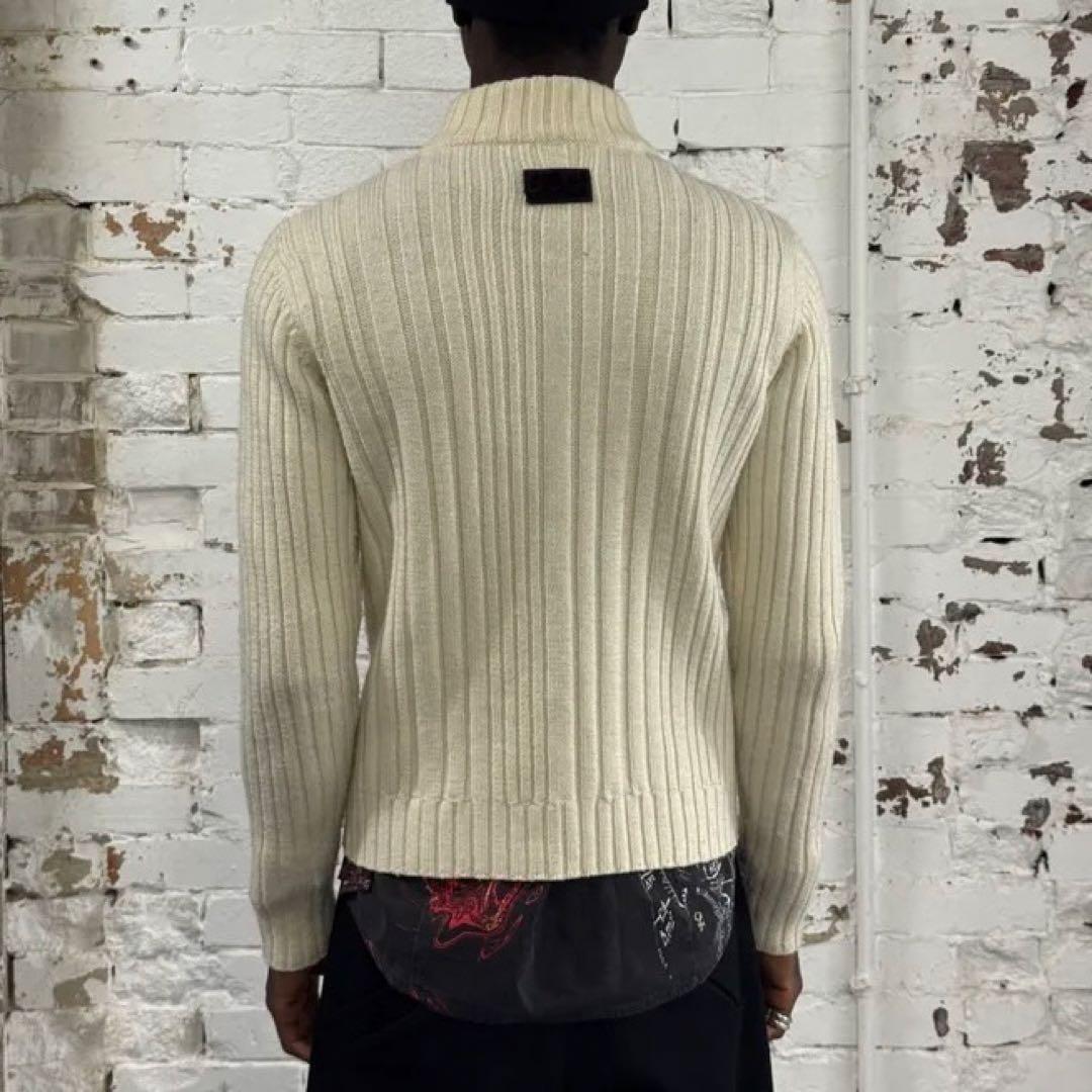 y2k ☆ 00s D&G ハラコ ロゴ ドライバーズニット 希少