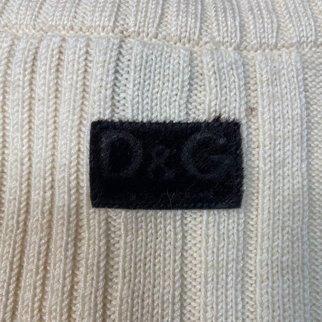 y2k ☆ 00s D&G ハラコ ロゴ ドライバーズニット 希少