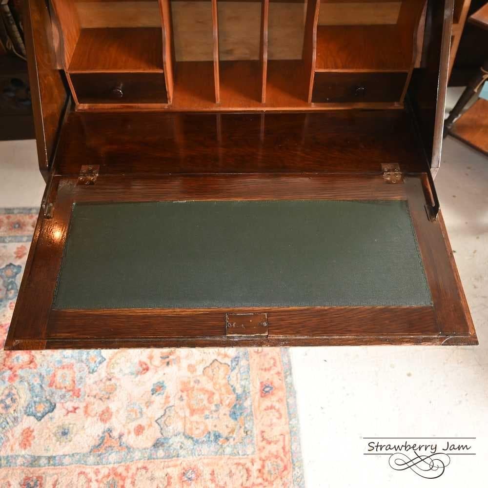 L3710-84 英国アンティーク オーク ライティングビューロー デスク