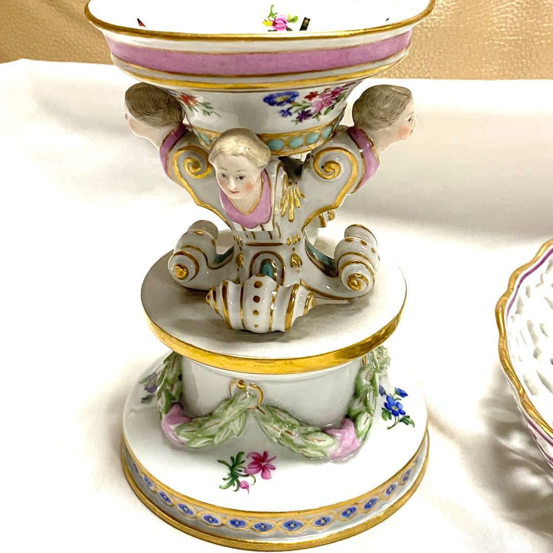 アンティーク☆マイセン☆コンポート☆上が二級、下が一級品