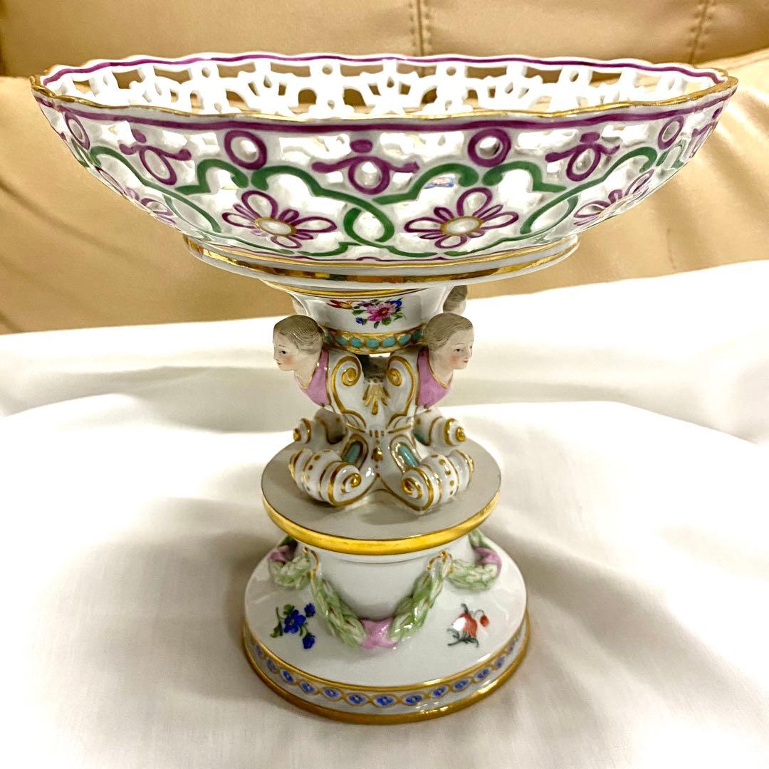 アンティーク☆マイセン☆コンポート☆上が二級、下が一級品