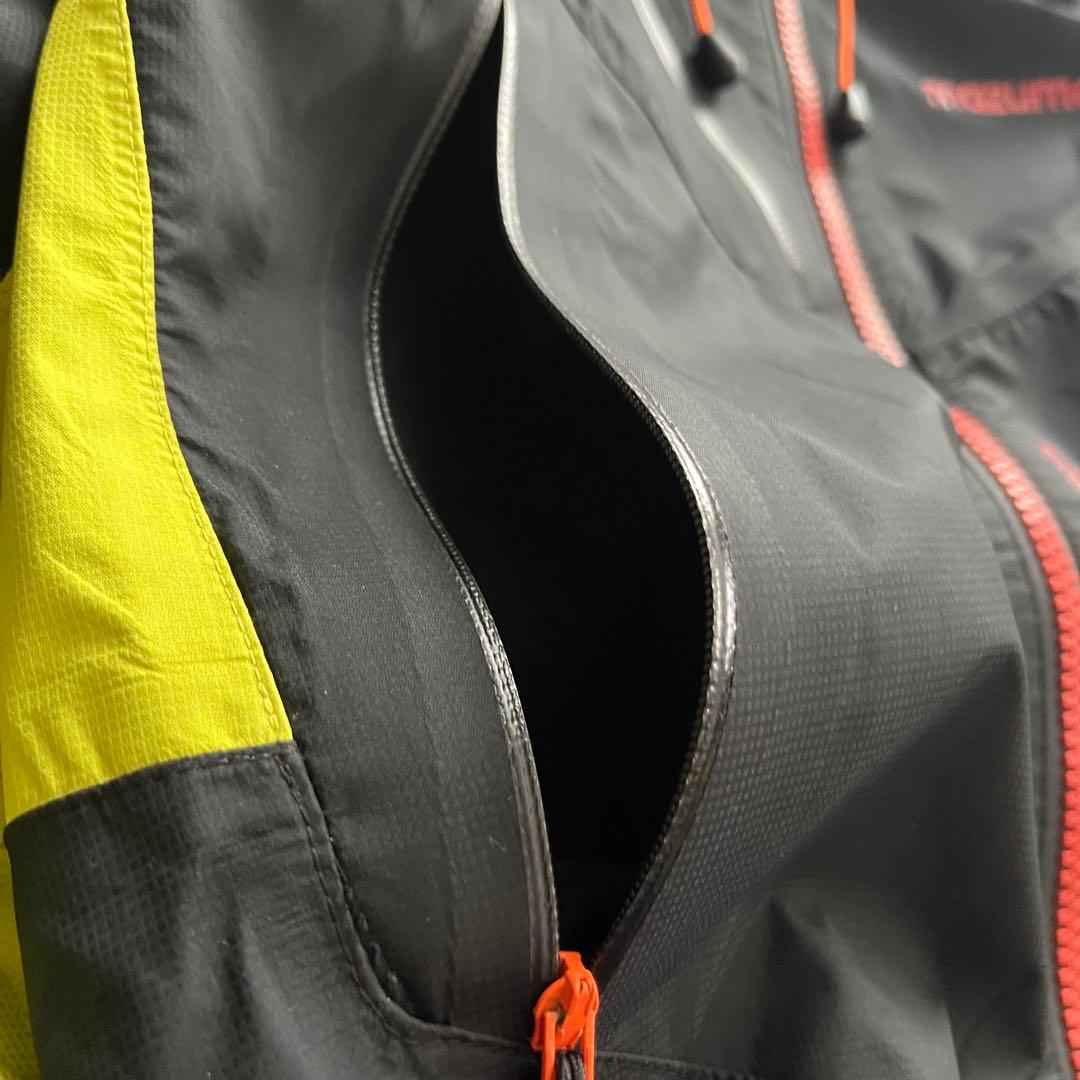 テック系 ドローコード 切替 黒黄 短丈 shelljacket y2k 極美品