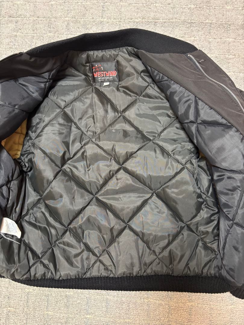 80s WESTWIND 黒　ダービージャケット　カップショルダー　USA製