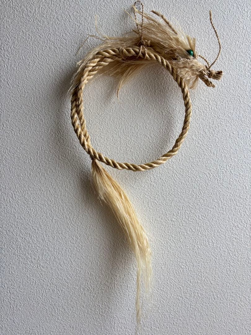 精麻しめ縄リース「龍」