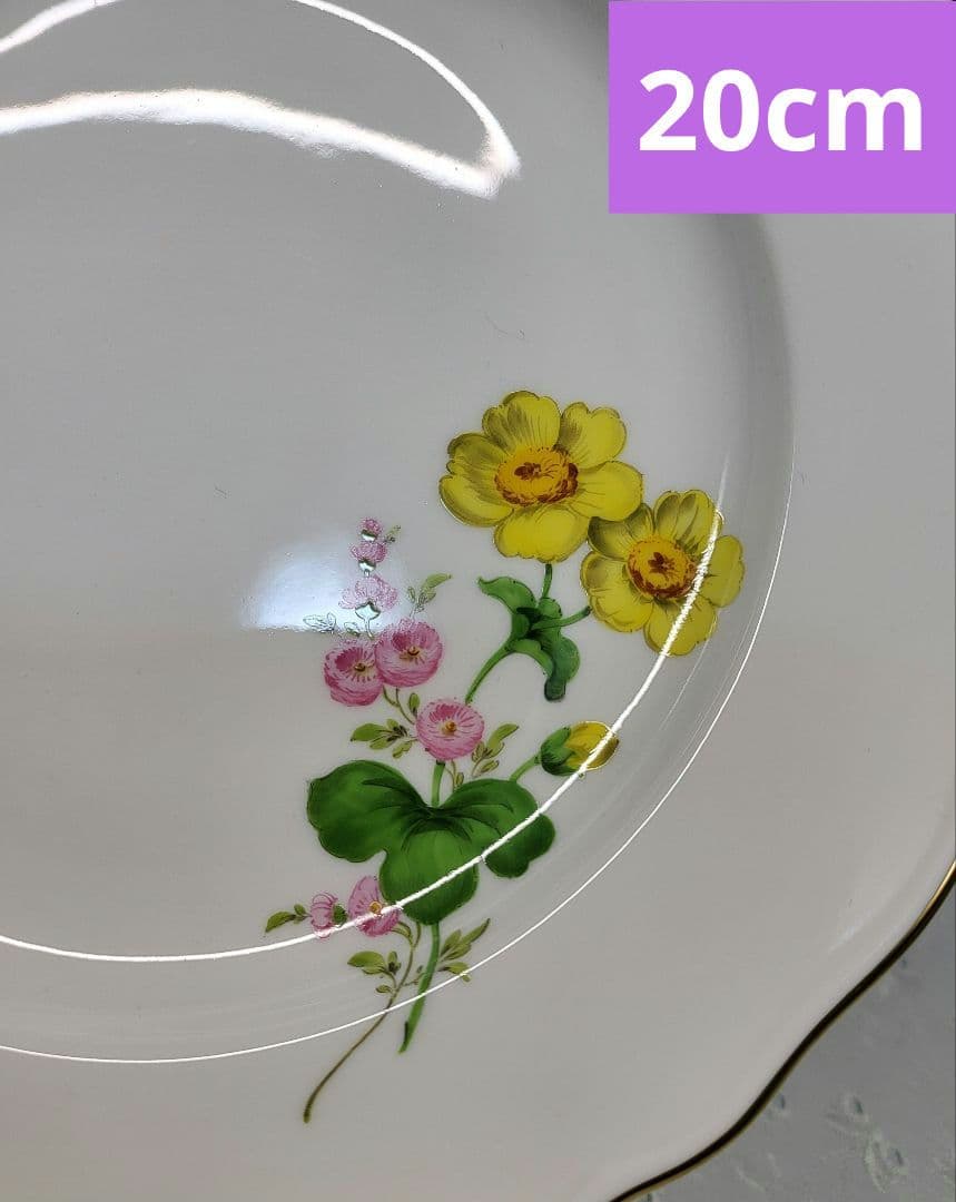 未使用✨マイセン ベーシックフラワー 2つの花 プレート④デザート 20 皿