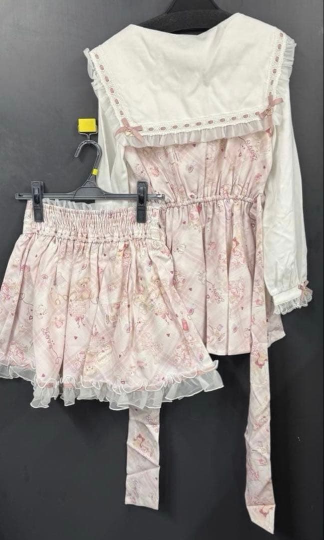 LIZLISA Sewing Bear柄ワンピースピンク F ree size