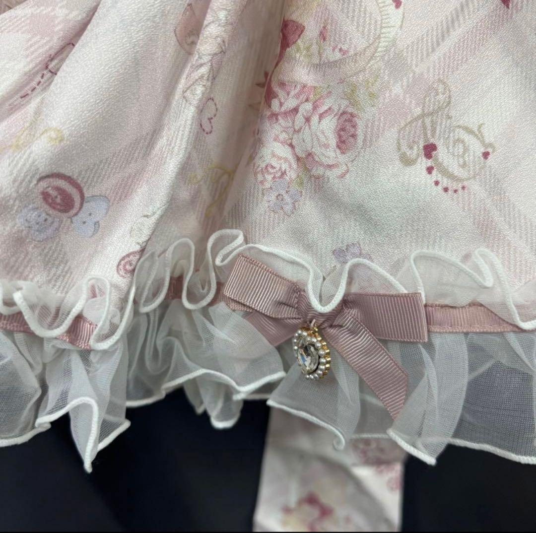 LIZLISA Sewing Bear柄ワンピースピンク F ree size