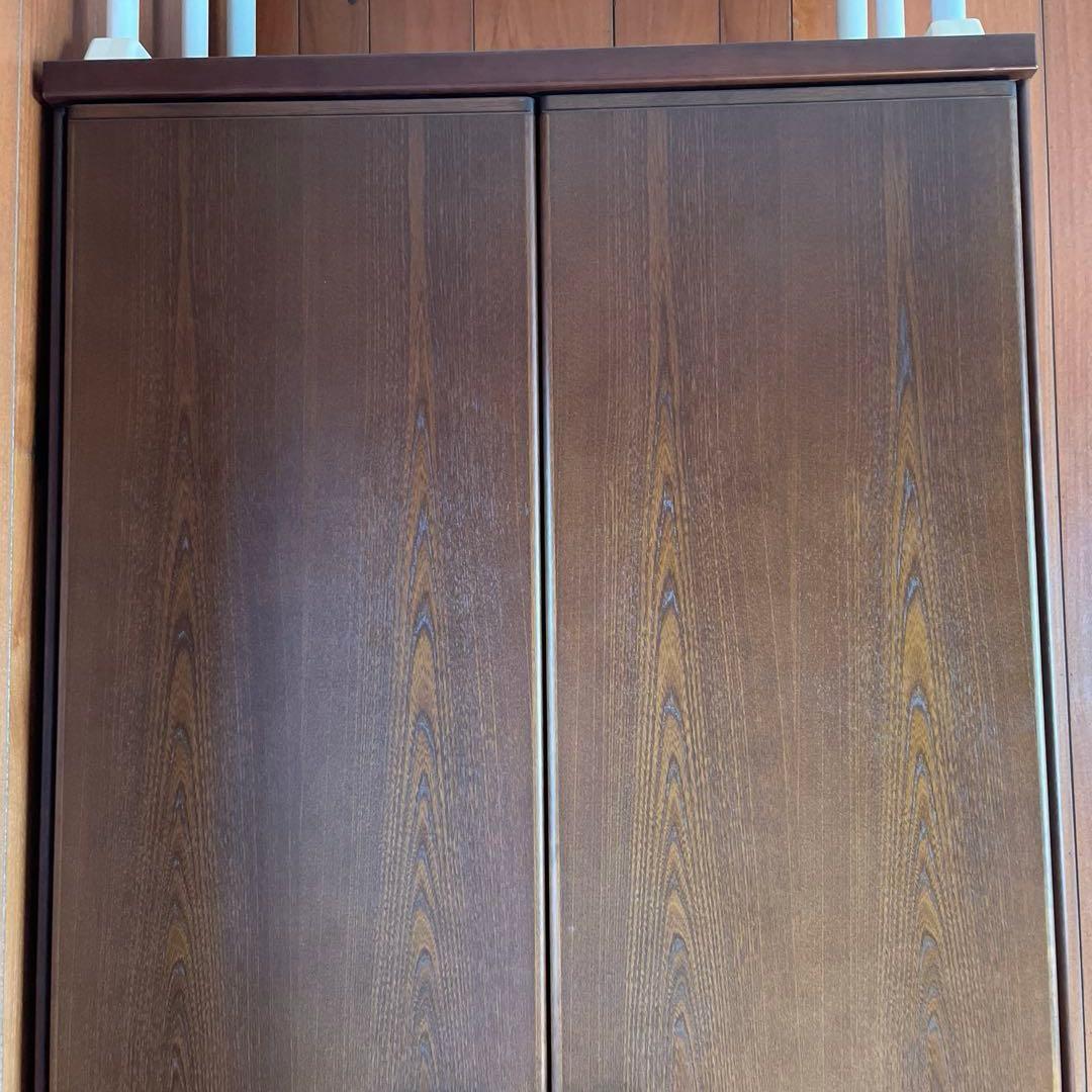 YAMAHA ヤマハの家具　ビンテージ家具　ダークブラウン木製クローゼット 2扉