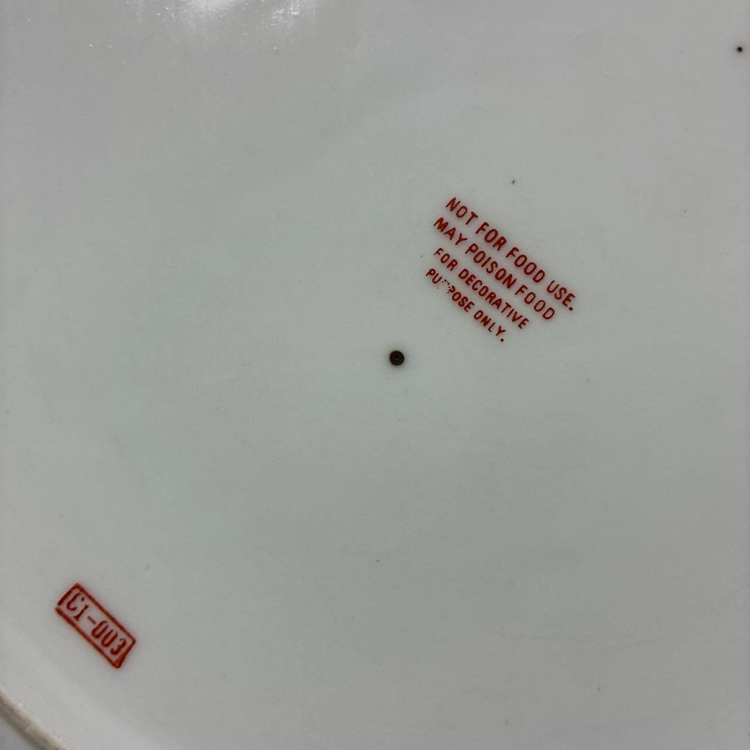 チャイニーズアンティーク　エナメル　ハンドペイント　飾りプレート