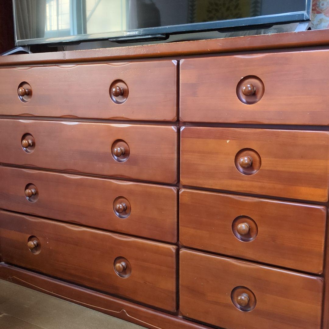 アンティーク 家具 ブラウン系 木製 チェスト 引き出し 大容量 ヴィンテージ