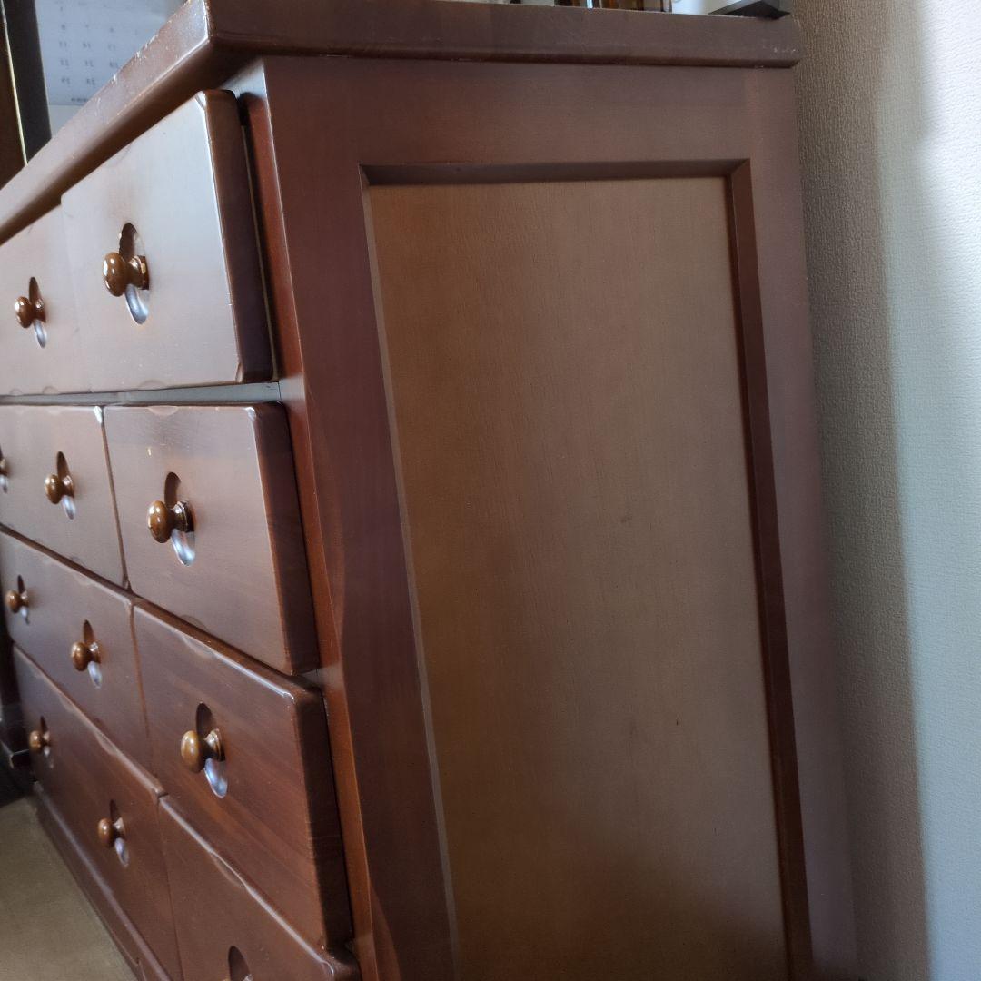 アンティーク 家具 ブラウン系 木製 チェスト 引き出し 大容量 ヴィンテージ