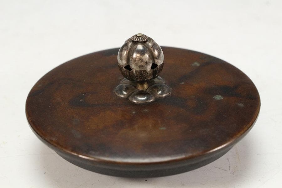 光玉堂造 銀摘 丸鉄瓶(K-XA825)