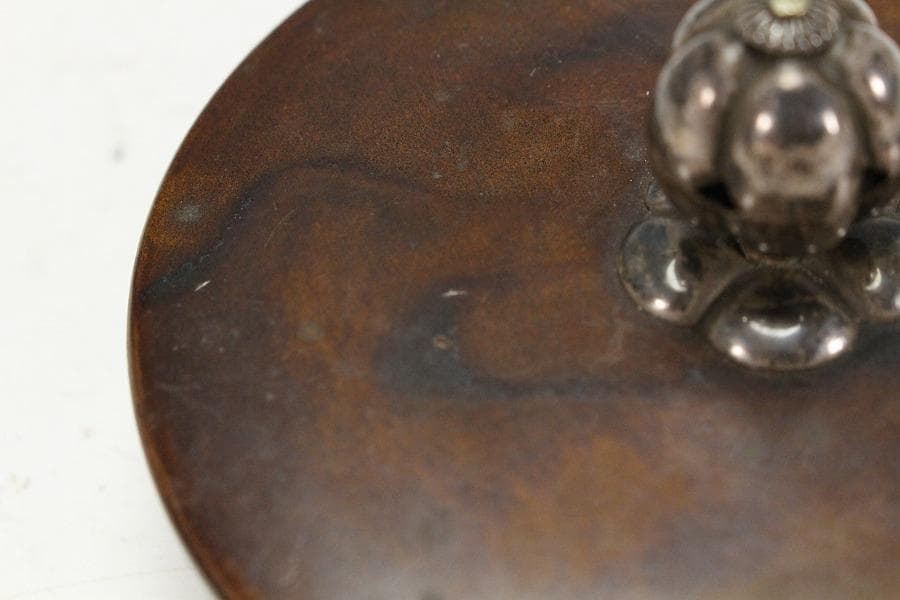 光玉堂造 銀摘 丸鉄瓶(K-XA825)