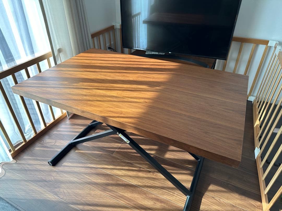 【NITORI】NEWアクティブウォールナット 昇降式 ダイニングテーブル