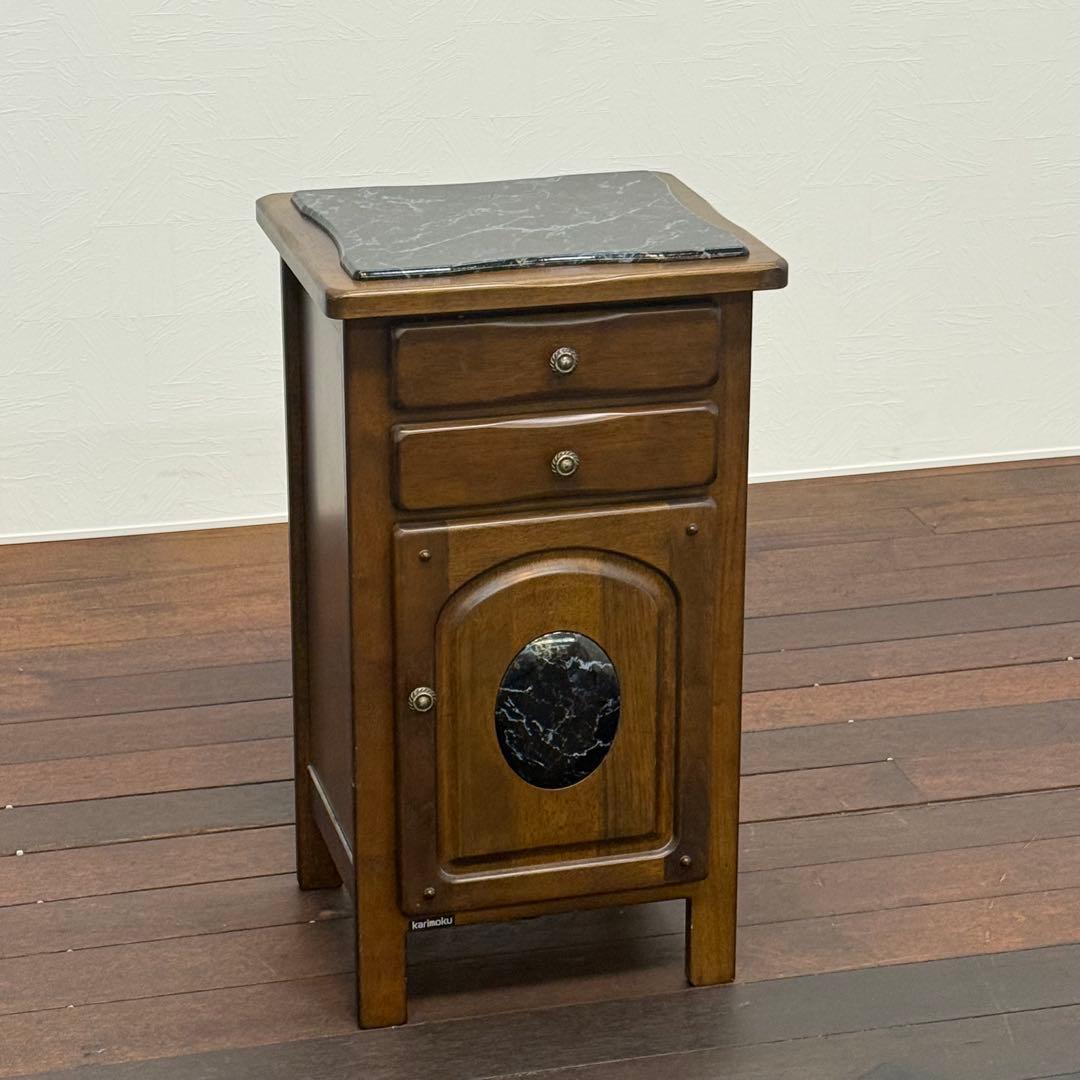 H110K68 カリモク karimoku 大理石トップ 電話台 クラシック