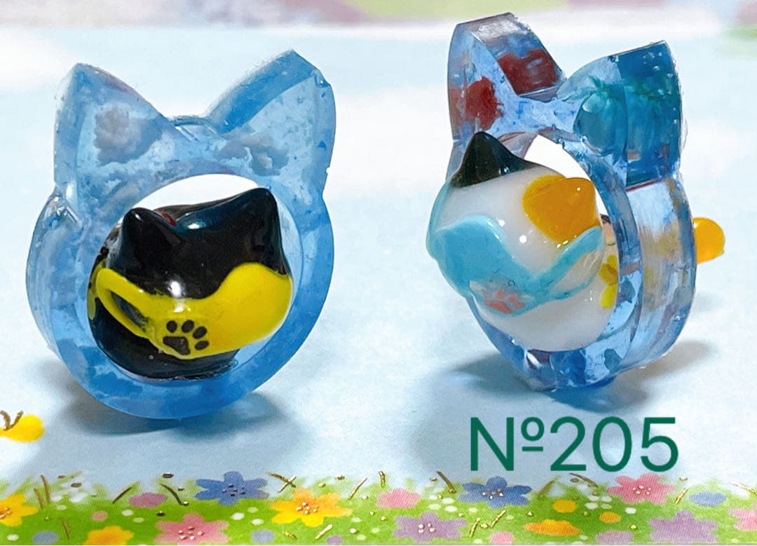 №205 ネコ レジンパーツ 花粉症 マスク