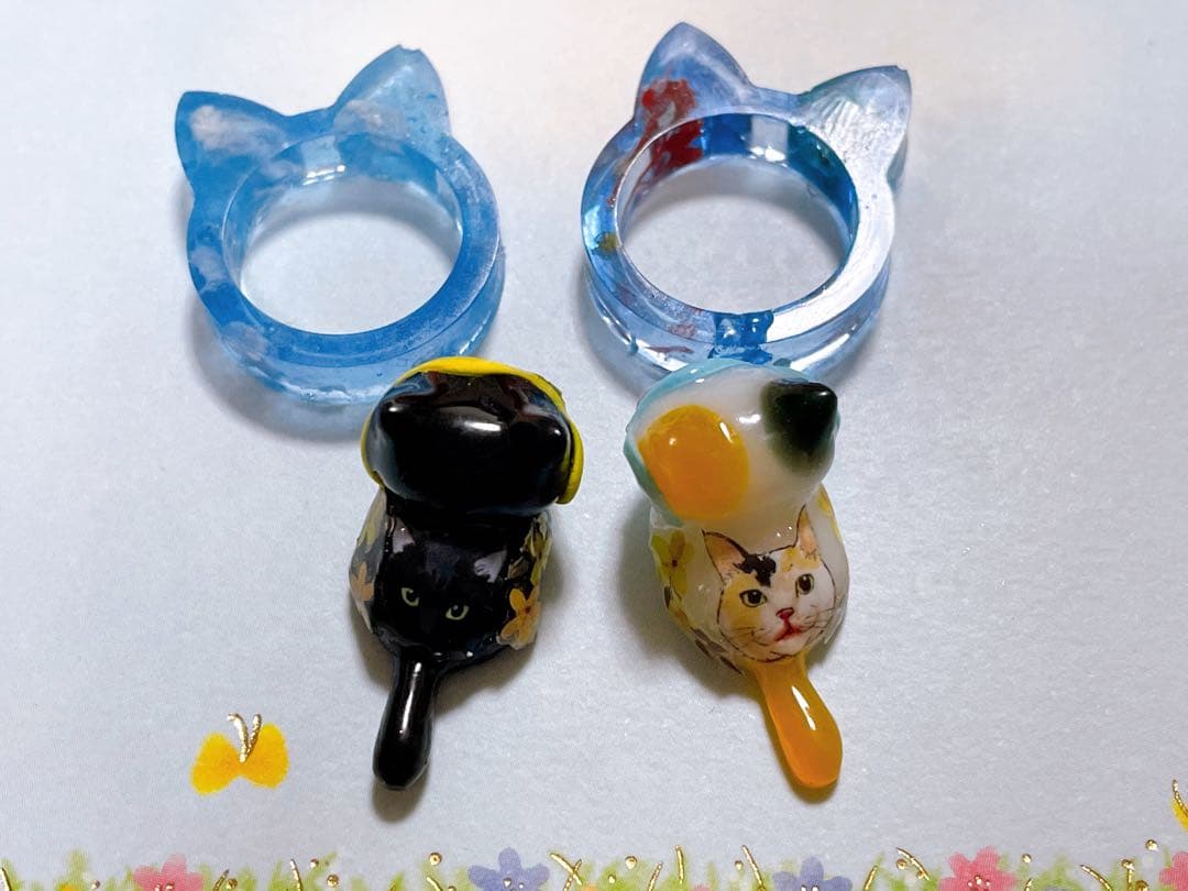 №205 ネコ レジンパーツ 花粉症 マスク