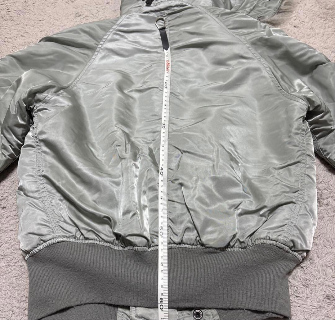 90s alpha N-2B USA フライドジャケット　シルバー　y2k 短丈