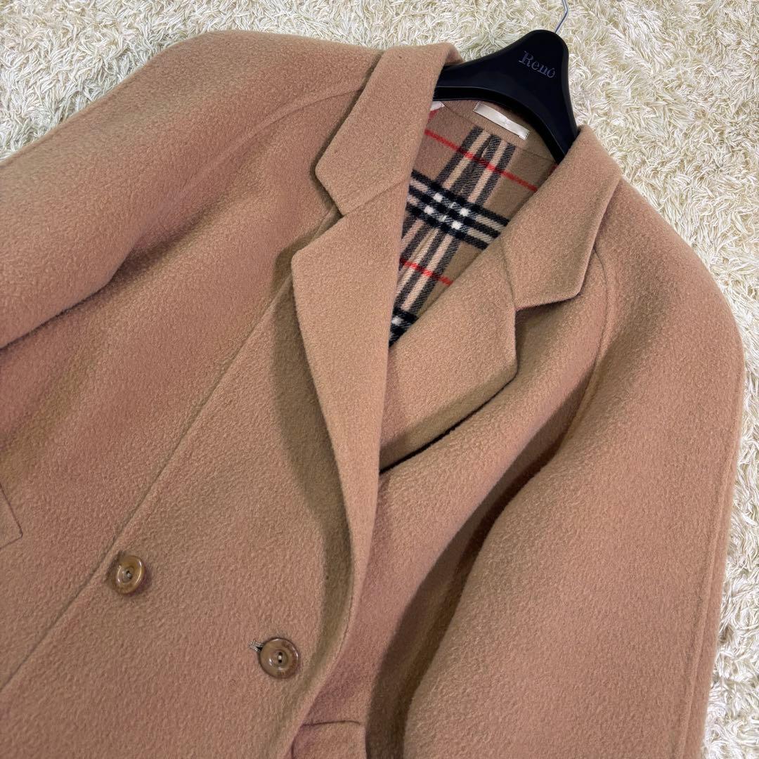 バーバリーズ　袖裏　ノバチェック　ビンテージ　ウール　チェスターコート