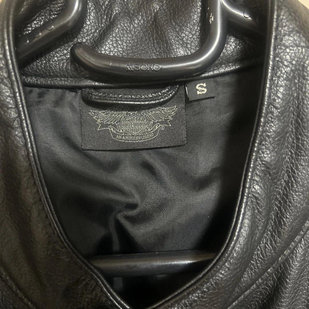 ハーレーダビッドソン、ブラックレザージャケット Sサイズ