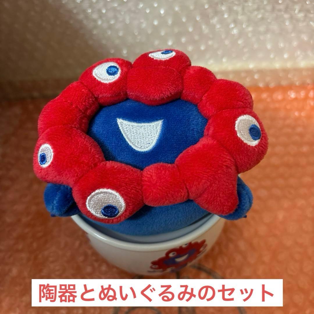 ミャクミャク　ひっぱりだこ飯　もっちりぬいぐるみ横　セット