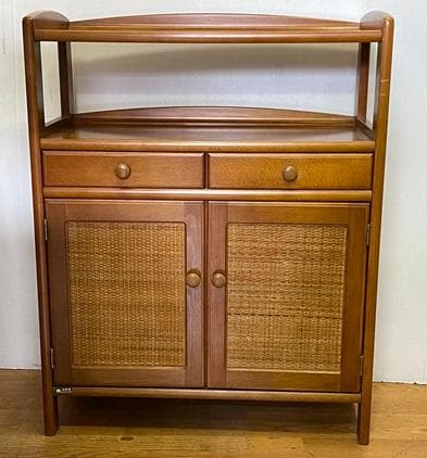 じゅりッツェルオールドカリモク 電話台 FAX台 キャビネット 昭和レトロ