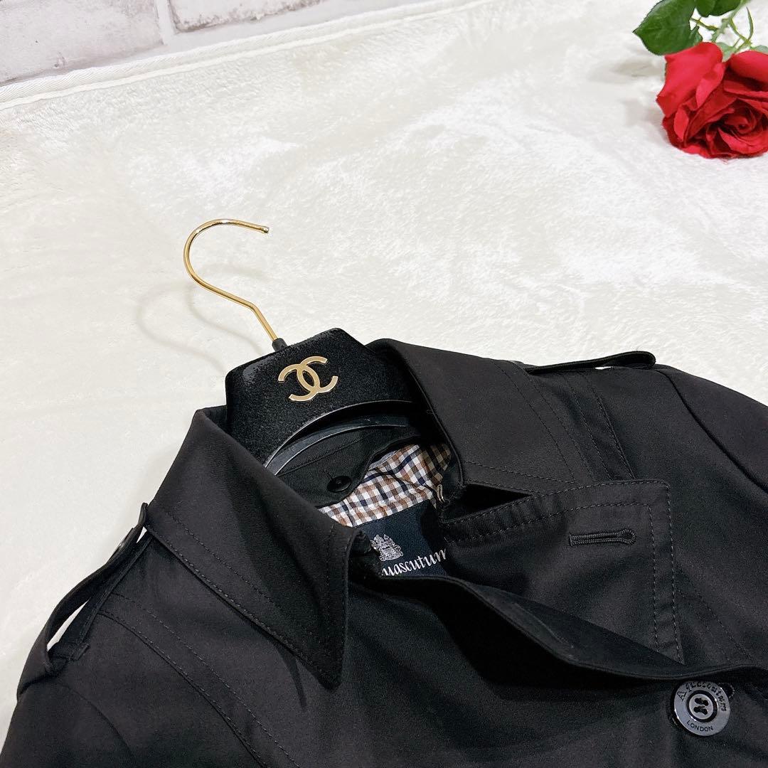 未使用✨　アクアスキュータム　トレンチコート　ライナー　ブラック　8