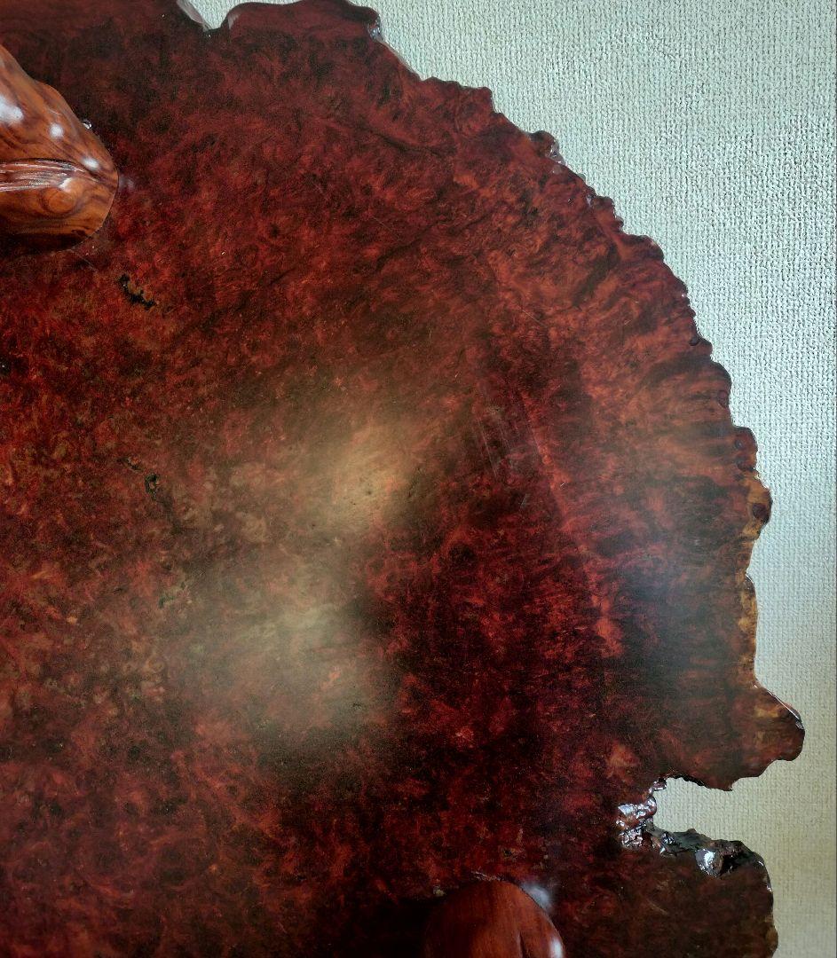 高級 花梨 大 テーブル 座卓 一枚板 瘤 昭和レトロ