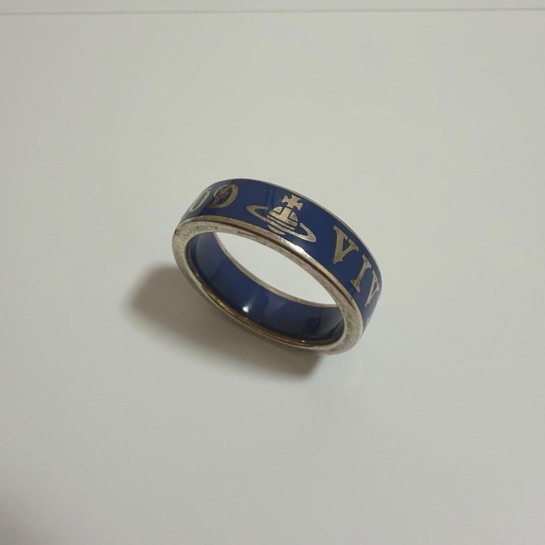 ヴィヴィアンウエストウッド CONDUIT コンジットストリートリング 青 M