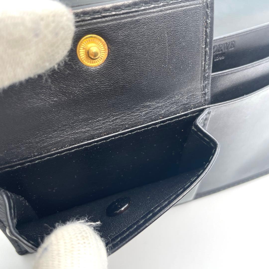 ロエベ　長財布　二つ折り　ブラック　レザー　保管袋付き　スリム