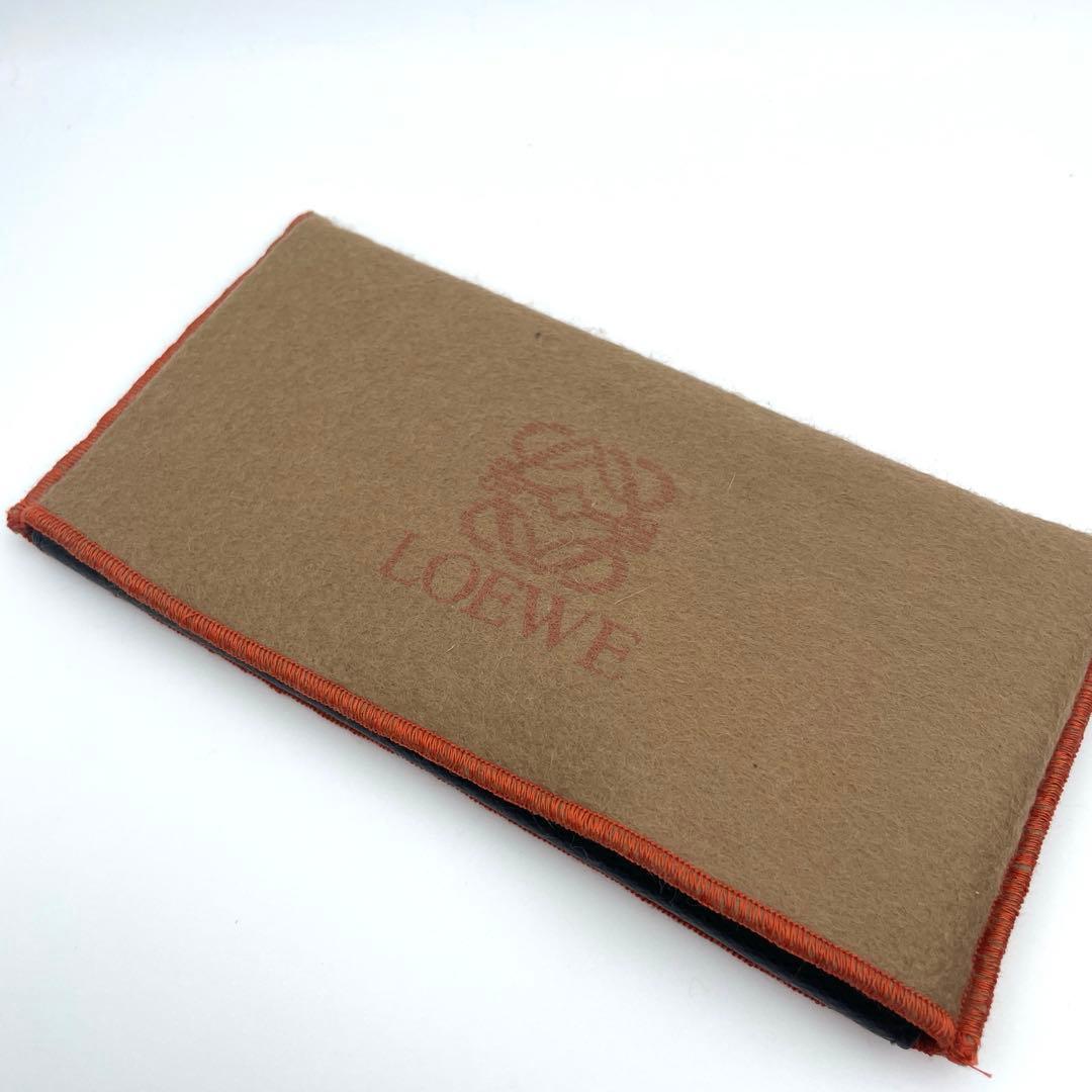 ロエベ　長財布　二つ折り　ブラック　レザー　保管袋付き　スリム