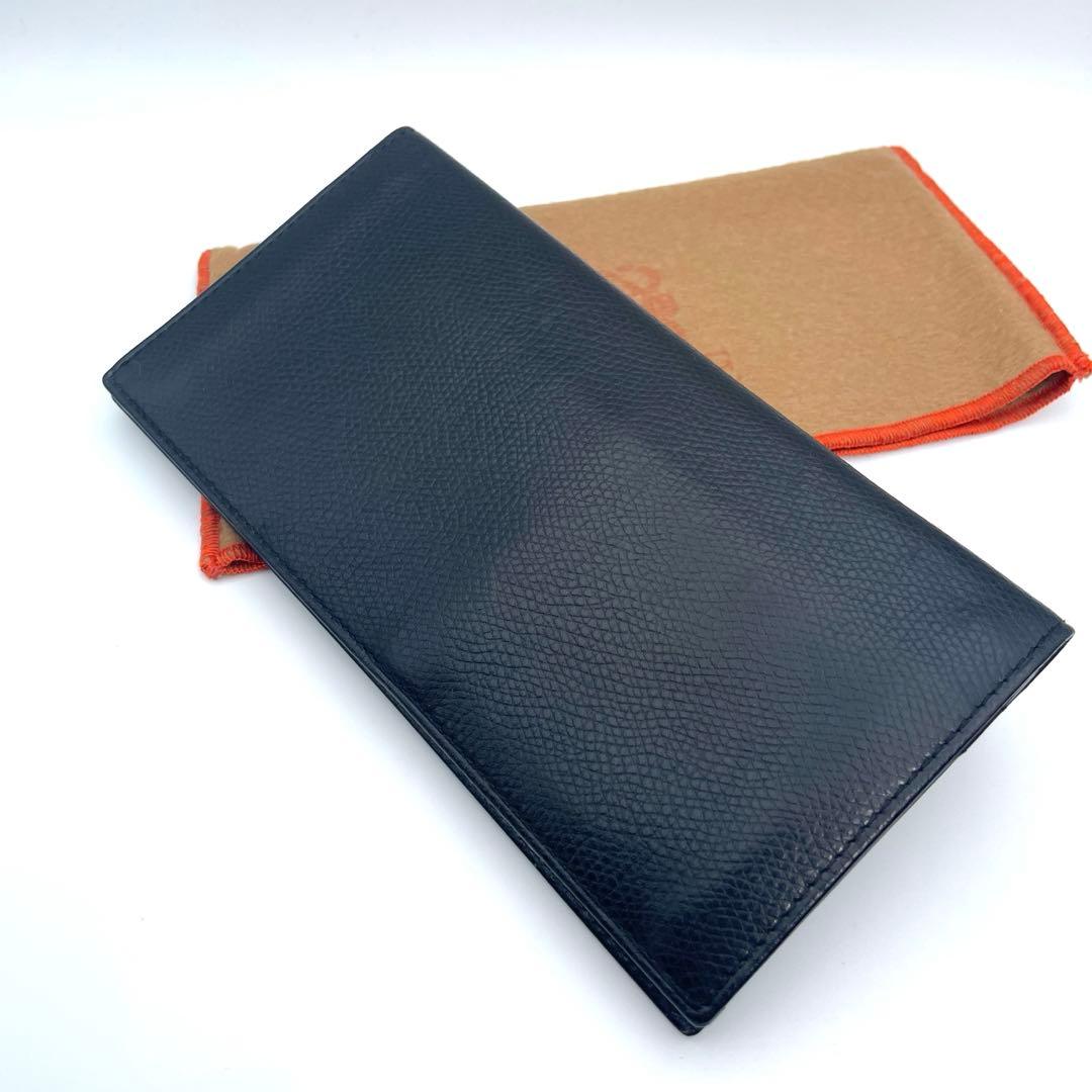 ロエベ　長財布　二つ折り　ブラック　レザー　保管袋付き　スリム