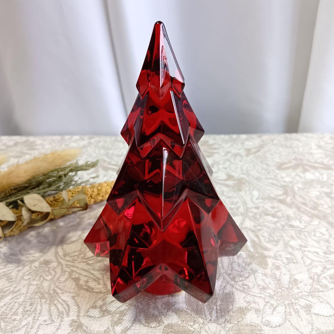 バカラ Baccarat クリスマス ツリー レッド オブジェ インテリア雑貨