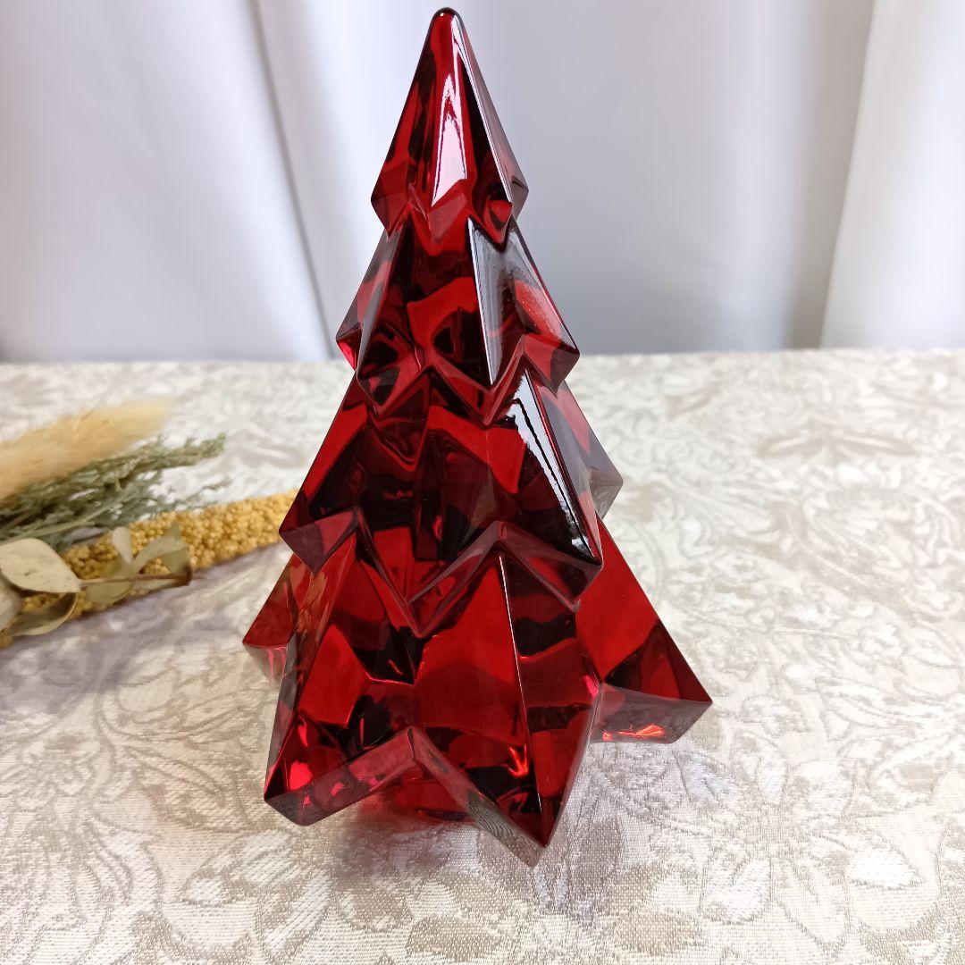 バカラ Baccarat クリスマス ツリー レッド オブジェ インテリア雑貨