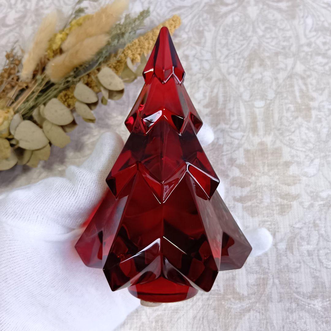 バカラ Baccarat クリスマス ツリー レッド オブジェ インテリア雑貨